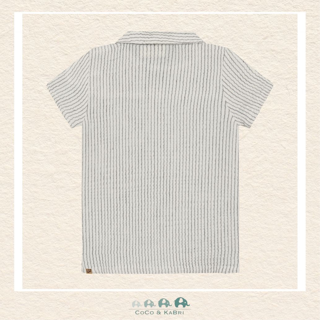 Minymo: Baby Boy Vertical Stripe Shirt, CoCo & KaBri Children's Boutique, Brooks Alberta Canada