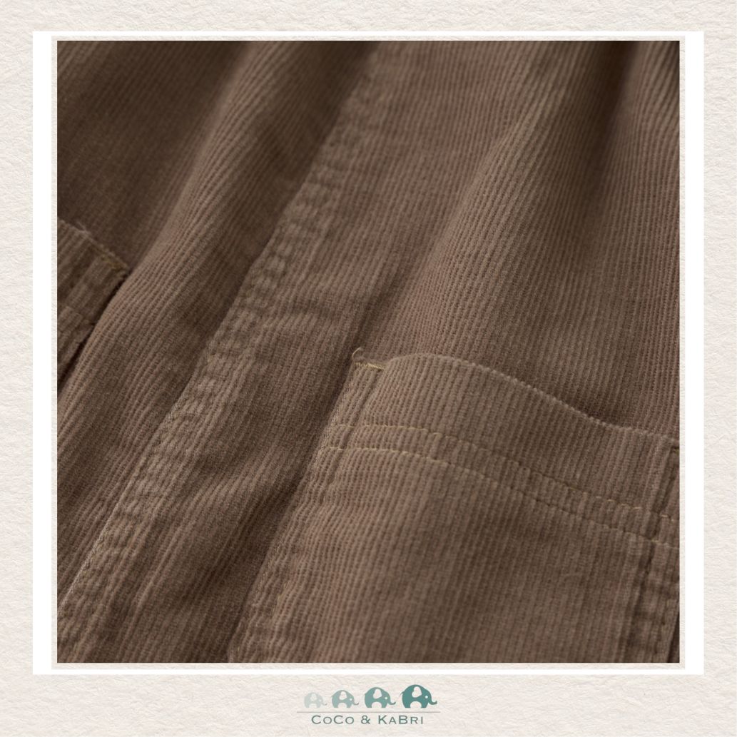 Minymo: Baby Girl Brown Corduroy Overalls, CoCo & KaBri Children's Boutique