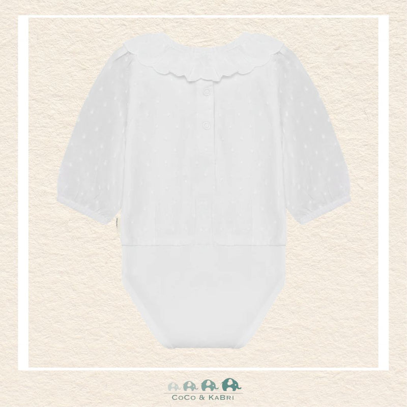 Minymo: Baby Girl Diaper Shirt - Lace Collar, CoCo & KaBri Children's Boutique