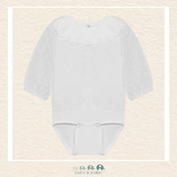 Minymo: Baby Girl Diaper Shirt - Lace Collar, CoCo & KaBri Children's Boutique, Brooks Alberta Canada