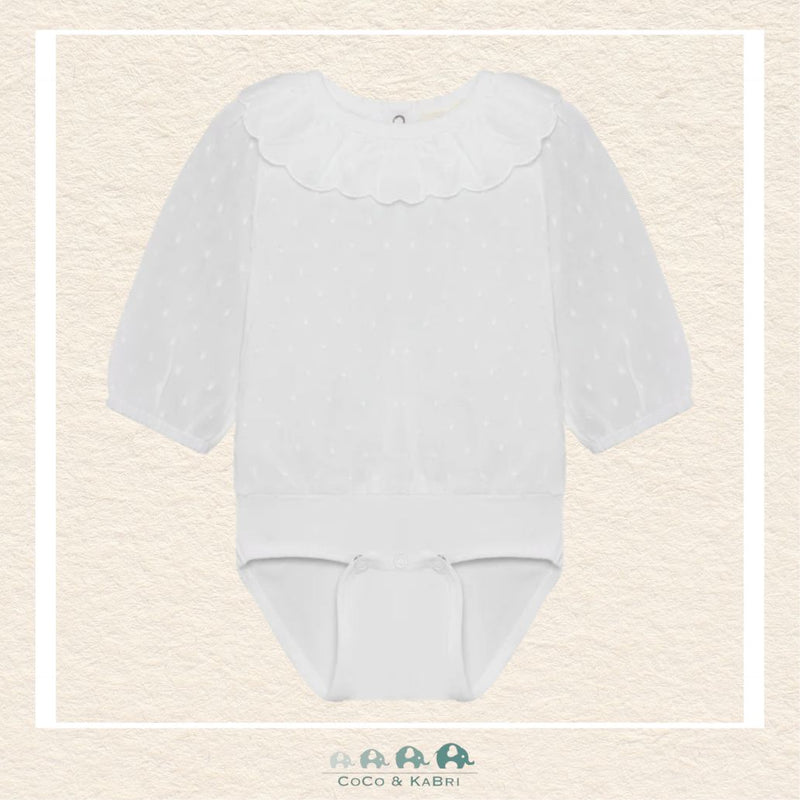 Minymo: Baby Girl Diaper Shirt - Lace Collar, CoCo & KaBri Children's Boutique