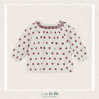 Minymo: Baby Girl Heart Blouse, CoCo & KaBri Children's Boutique