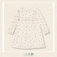 Back view of the baby girl dress showing the clean stitching and the comfortable design perfect for both playtime and special occasions