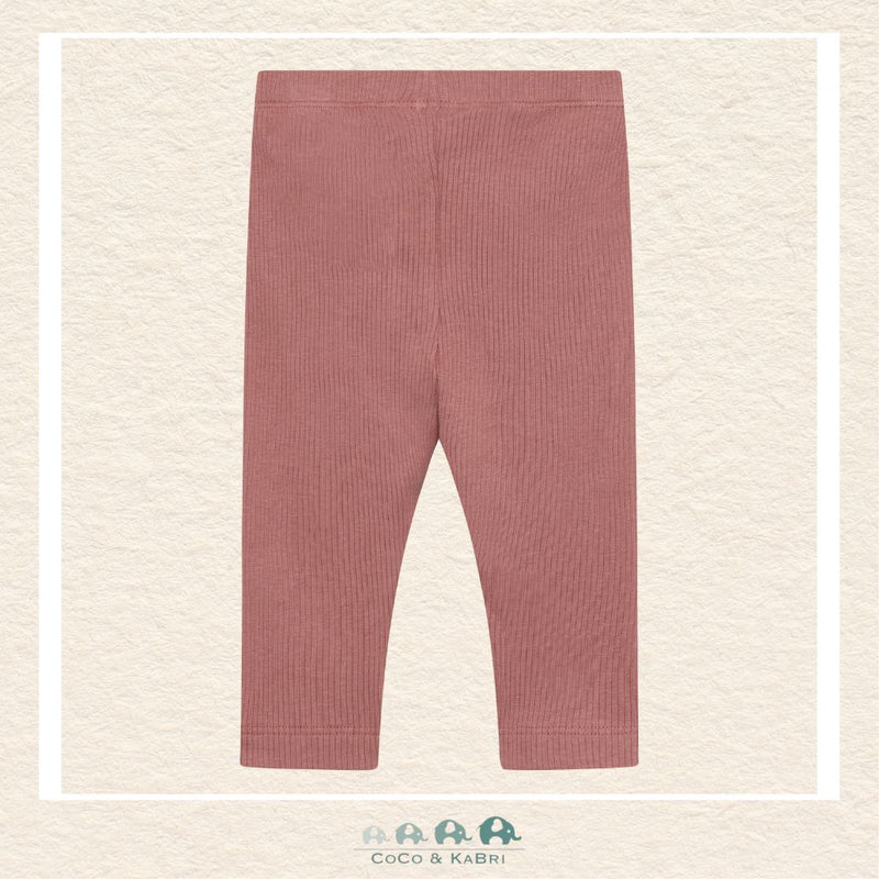 Back view of the Minymo Burlwood Leggings showing the comfortable elasticized waistband and the streamlined, high-quality modal-blend construction