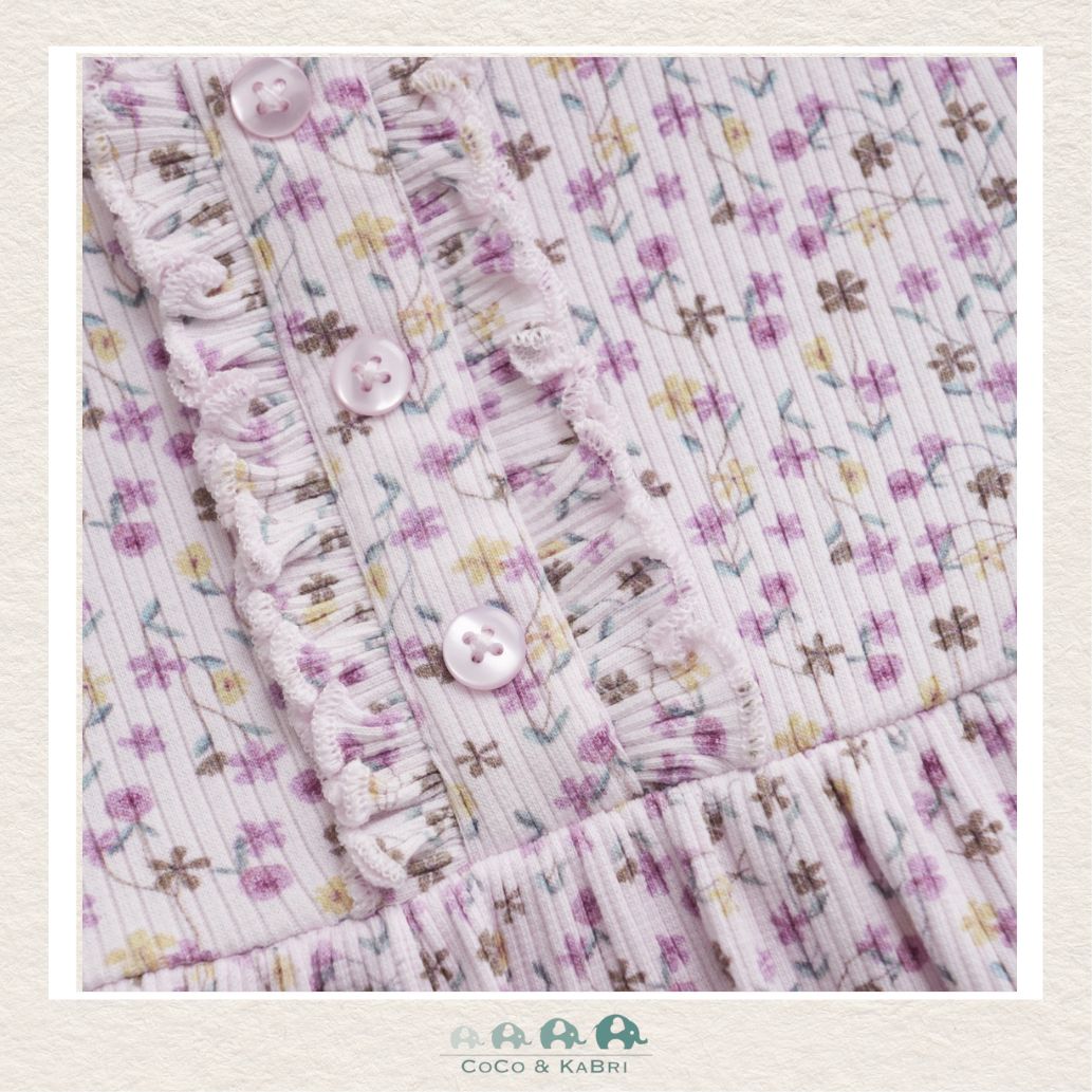 Minymo: Baby Girl Light Purple Floral Dress, CoCo & KaBri Children's Boutique