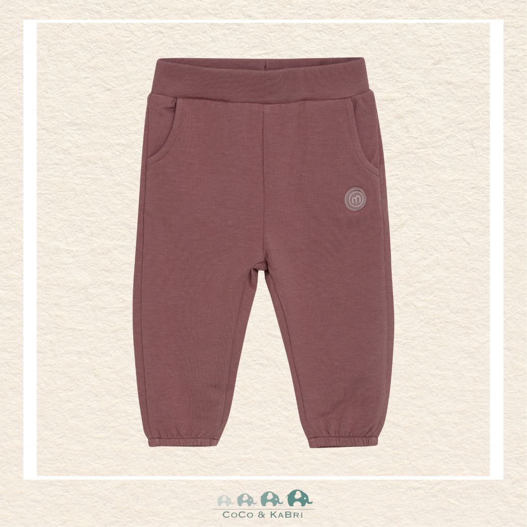 Minymo: Baby Girl Rose Brown Sweatpants, CoCo & KaBri Children's Boutique