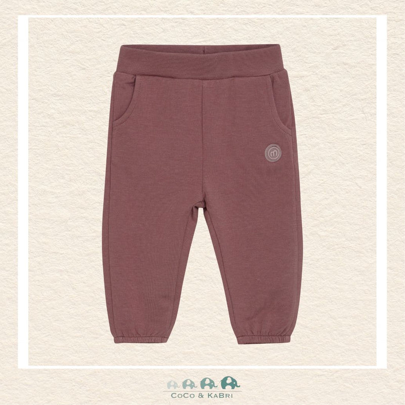 Minymo: Baby Girl Rose Brown Sweatpants, CoCo & KaBri Children's Boutique