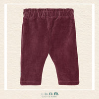 Minymo: Baby Girl Rose Brown Velour Pants, CoCo & KaBri Children's Boutique