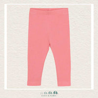 Minymo: Baby Girl Strawberry Pink Ribbed Leggings, CoCo & KaBri Children's Boutique