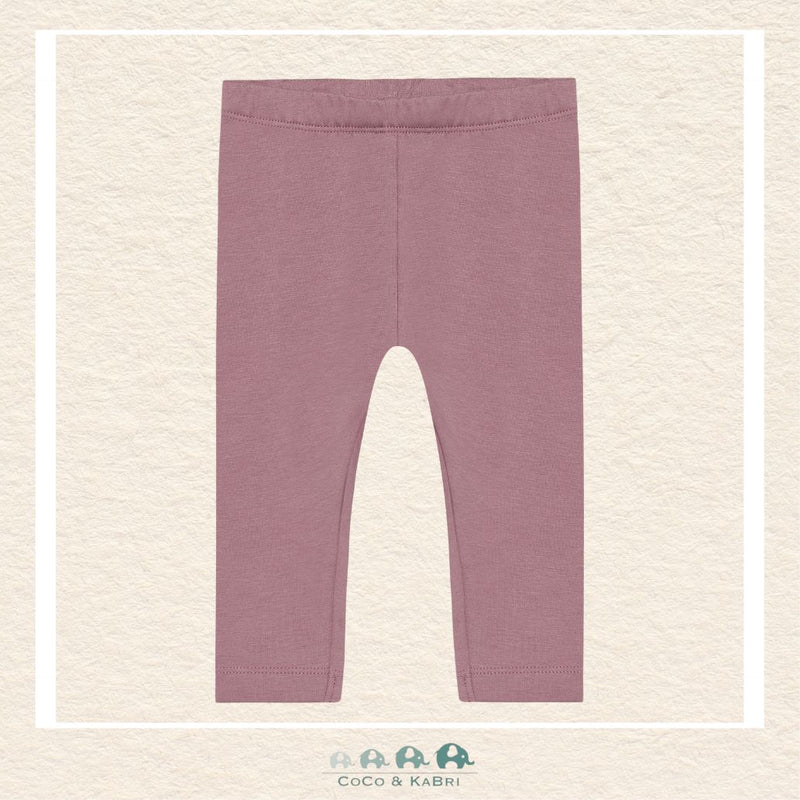 Front view of the Minymo Baby Girl Sweat Leggings featuring a streamlined silhouette and a soft, non-roll elastic waistband