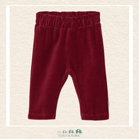 Minymo: Baby Girl Velour Pants - Red, CoCo & KaBri Children's Boutique