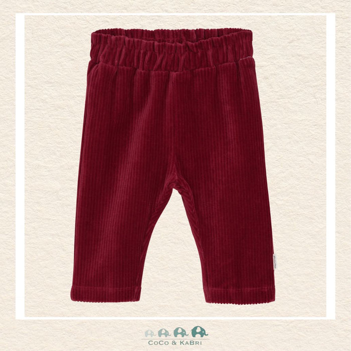 Minymo: Baby Girl Velour Pants - Red, CoCo & KaBri Children's Boutique