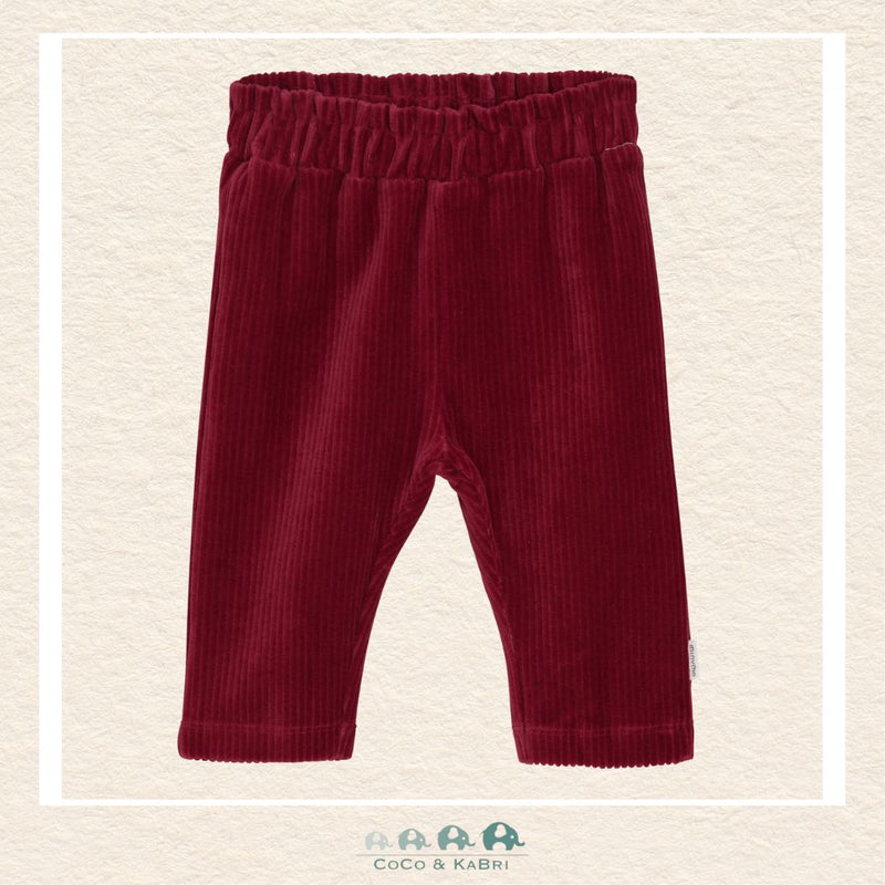 Minymo: Baby Girl Velour Pants - Red, CoCo & KaBri Children's Boutique