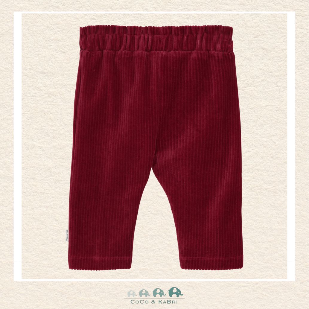 Minymo: Baby Girl Velour Pants - Red, CoCo & KaBri Children's Boutique