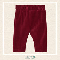 Minymo: Baby Girl Velour Pants - Red, CoCo & KaBri Children's Boutique