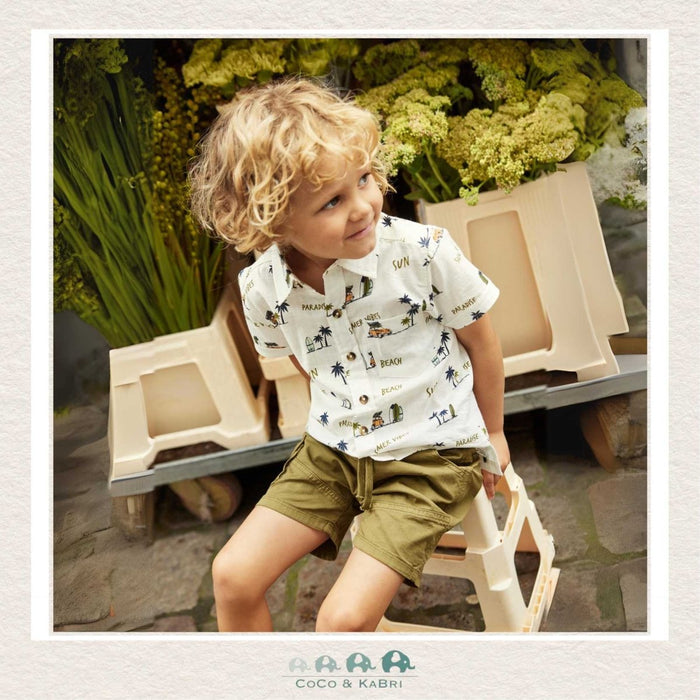 Minymo: Boys Twill Shorts with Cargo Pocket, CoCo & KaBri Children's Boutique, Brooks Alberta Canada