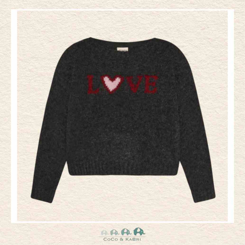 Minymo: Girls Sweater - Iron Oxide "Love", CoCo & KaBri Children's Boutique, Brooks Alberta Canada