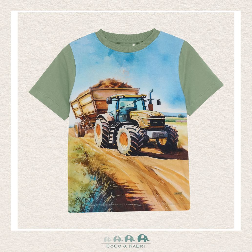 Minymo: Green Tractor Shirt, CoCo & KaBri Children's Boutique
