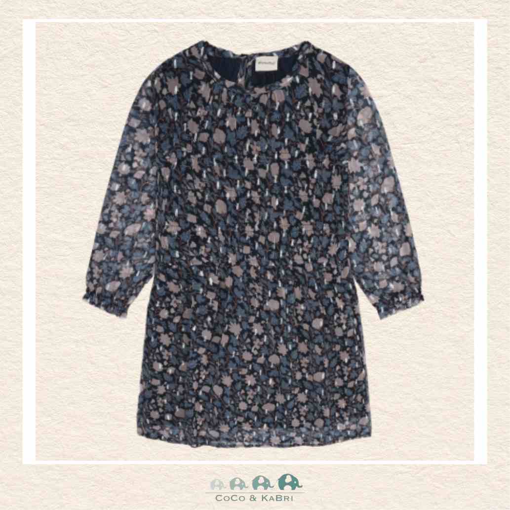 Minymo Long Sleeve Dobby Dress - Dark sapphire, CoCo & KaBri Children's Boutique, Brooks Alberta Canada