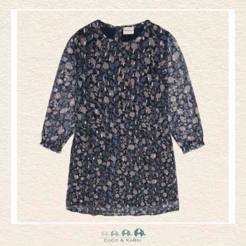 Minymo Long Sleeve Dobby Dress - Dark sapphire, CoCo & KaBri Children's Boutique, Brooks Alberta Canada