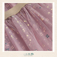 Detailed close-up of the 100% polyester-woven mesh highlighting the delicate translucent layers and the high-quality finish of the pink fabric