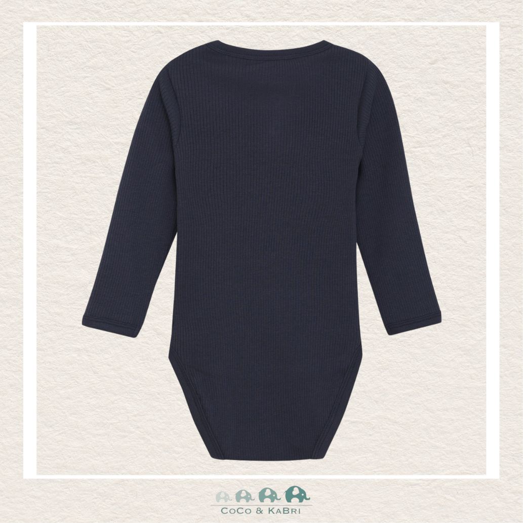 Minymo: Navy Ribbed Diaper Shirt, CoCo & KaBri Children's Boutique