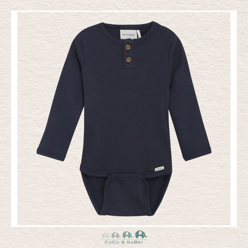 Minymo: Navy Ribbed Diaper Shirt, CoCo & KaBri Children's Boutique