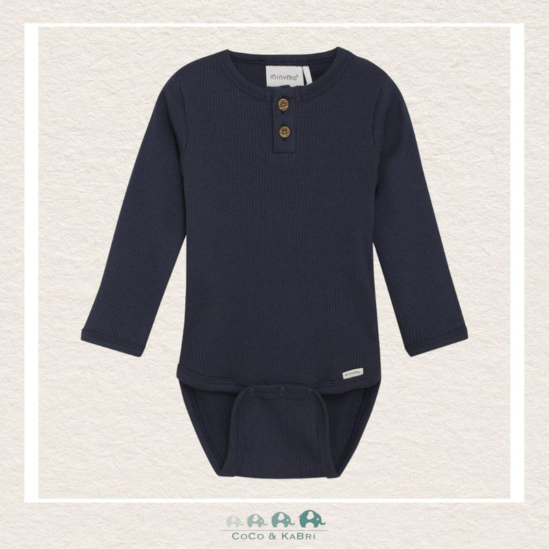 Minymo: Navy Ribbed Diaper Shirt, CoCo & KaBri Children's Boutique