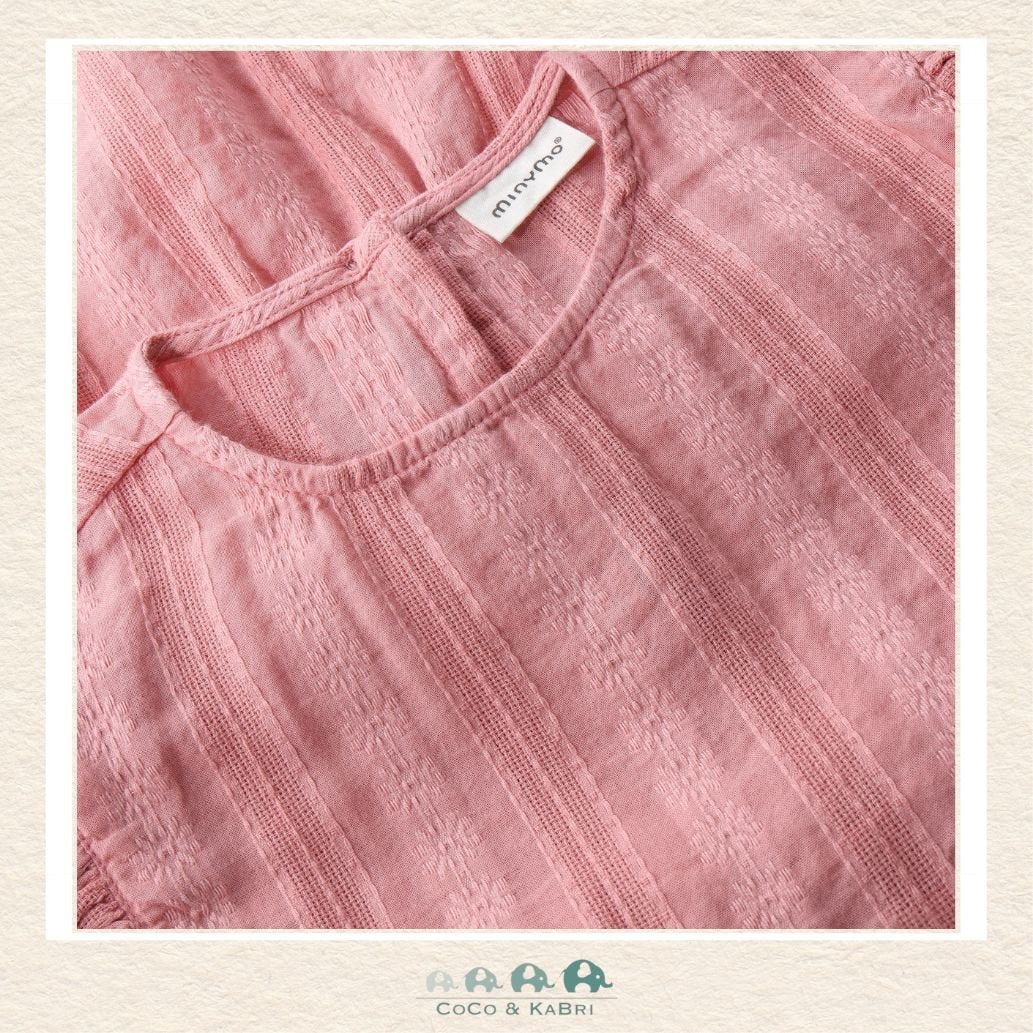 Minymo: Rosette Pink Dress, CoCo & KaBri Children's Boutique, Brooks Alberta Canada