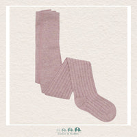 Minymo Set of 2 Stockings Mauve Hearts & Solid Mauve, CoCo & KaBri Children's Boutique