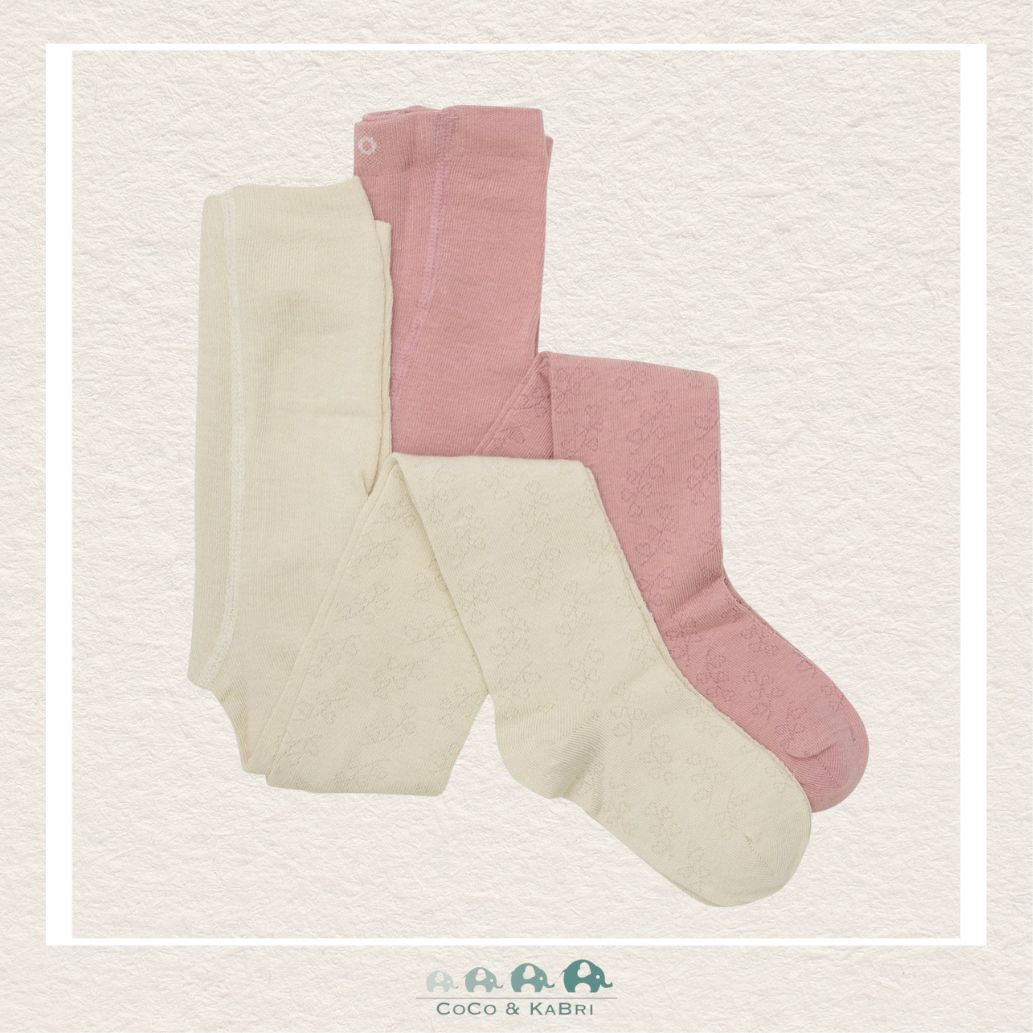 Minymo: Set of 2 Stockings (Pink & Ivory), CoCo & KaBri Children's Boutique