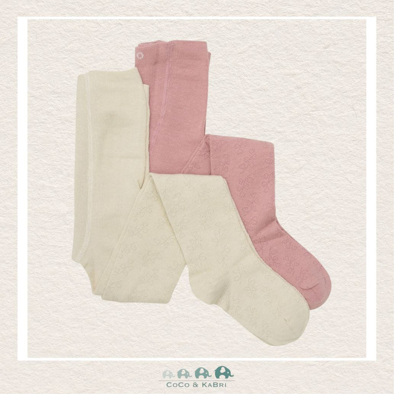 Minymo: Set of 2 Stockings (Pink & Ivory), CoCo & KaBri Children's Boutique