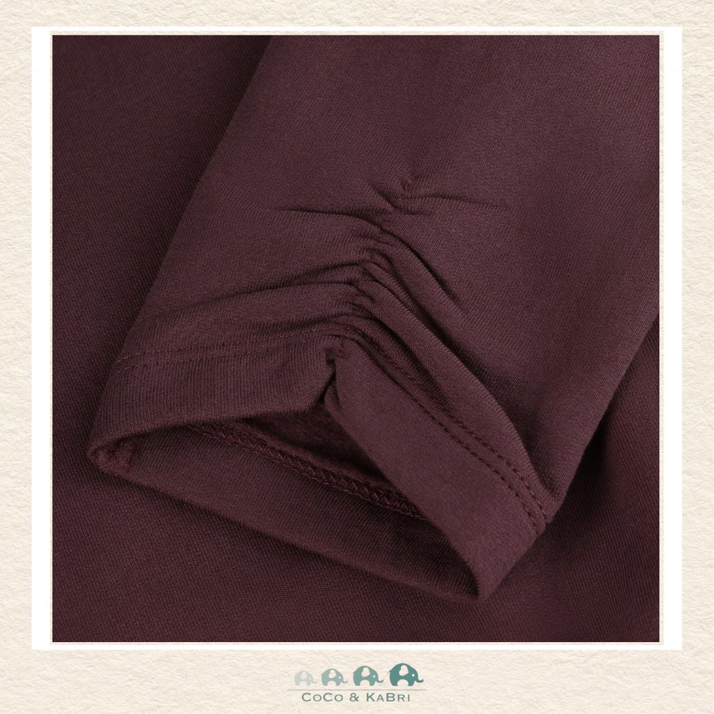 Close-up detail of the Minymo Sweat Leggings highlighting the soft-touch knit texture and the durable, flexible stitching at the hem