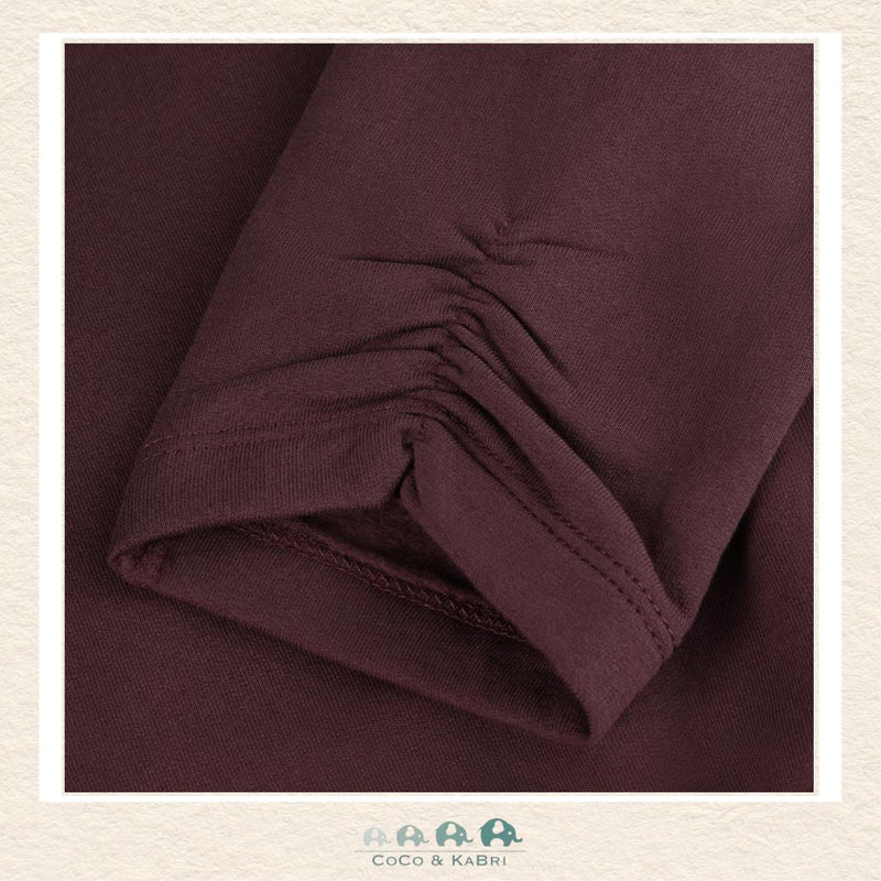 Close-up detail of the Minymo Sweat Leggings highlighting the soft-touch knit texture and the durable, flexible stitching at the hem