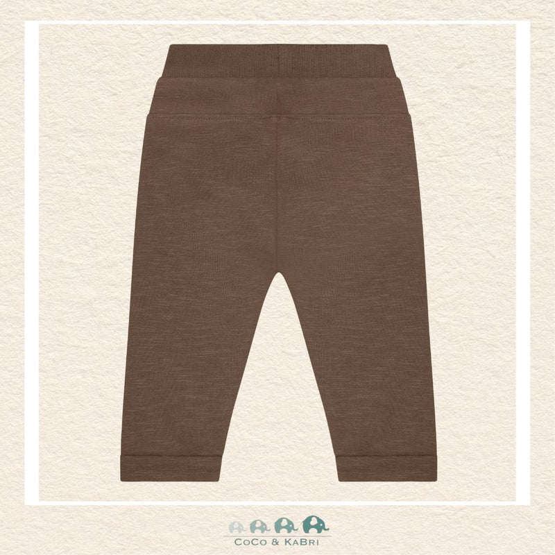 Back view of the Minymo Chocolate Chip Sweatpants showing the smooth, comfortable seat and high-quality 95% cotton and 5% elastane-knit construction