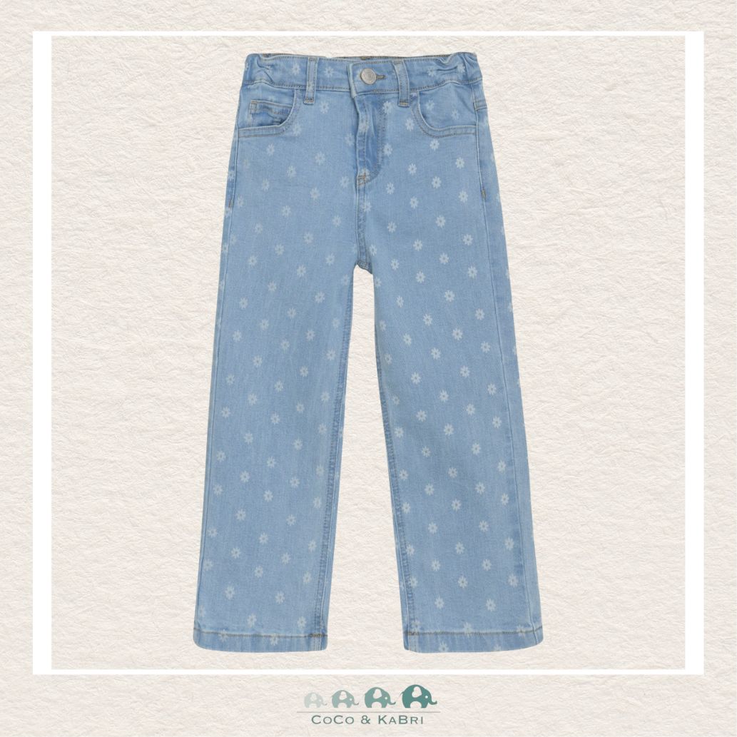 Minymo Wide Leg Flower Pattern Denim, CoCo & KaBri Children's Boutique