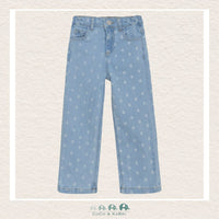Minymo Wide Leg Flower Pattern Denim, CoCo & KaBri Children's Boutique