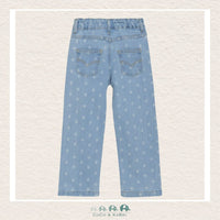 Minymo Wide Leg Flower Pattern Denim, CoCo & KaBri Children's Boutique