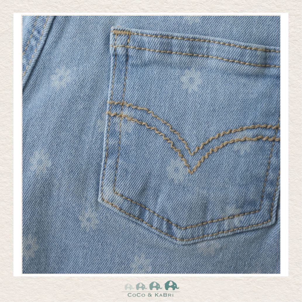 Minymo Wide Leg Flower Pattern Denim, CoCo & KaBri Children's Boutique