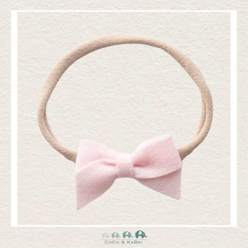 Modern Piggy - Ballet Pink | Felt Baby Bow- Nylon Headband, CoCo & KaBri Children's Boutique
