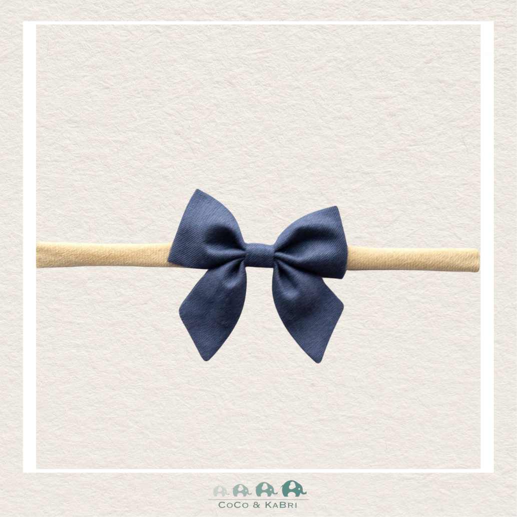 Modern Piggy - Blueberry | Mini Piggy Bow - Nylon Headband, CoCo & KaBri Children's Boutique