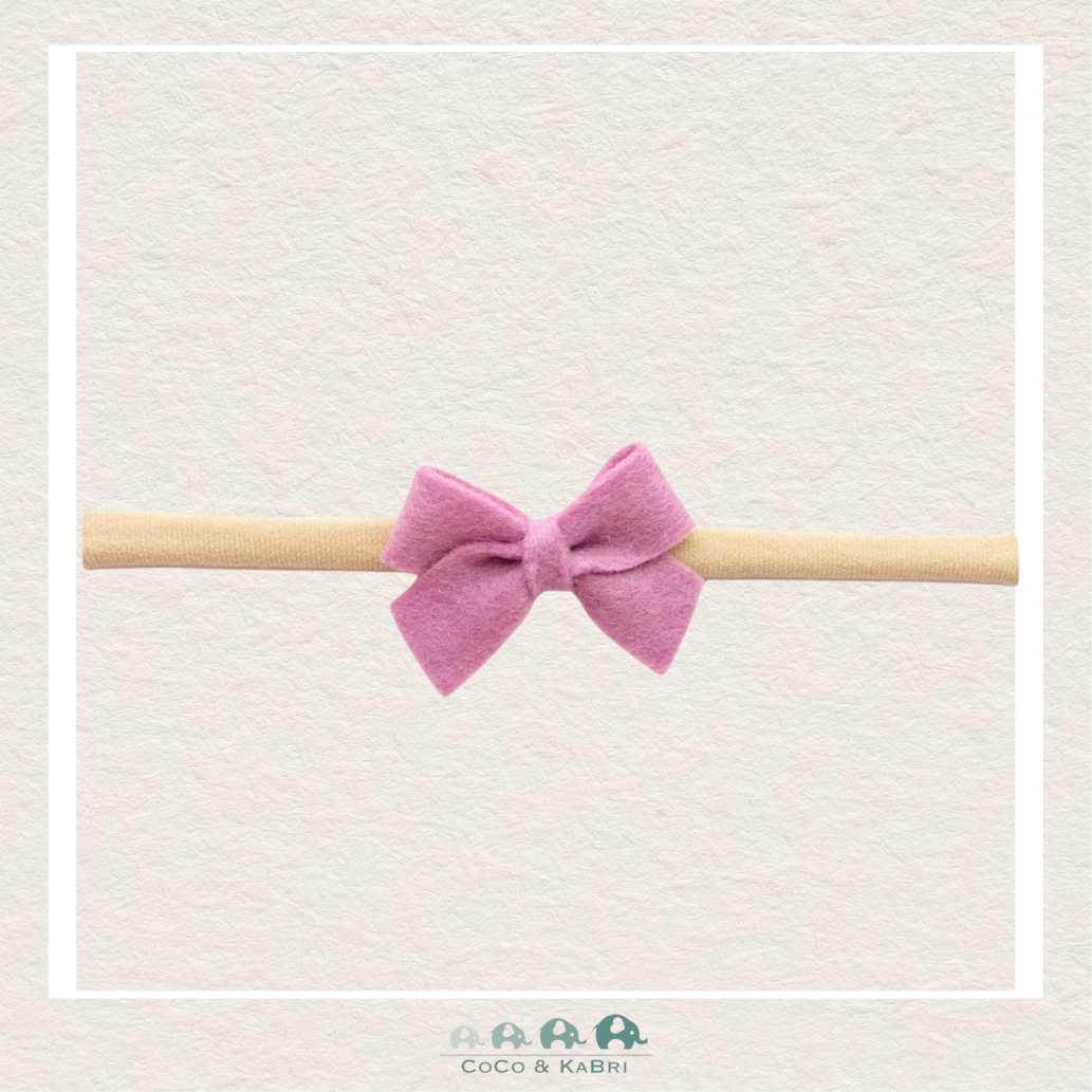 Modern Piggy - Lilac | Felt Baby Bow - Nylon Headband, CoCo & KaBri Children's Boutique