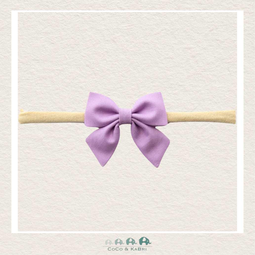 Modern Piggy - Striking Purple | Mini Piggy Bow - Nylon Headband, CoCo & KaBri Children's Boutique