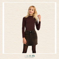 Molly Bracken Girl Belted Knitted Sweater – Chocolate Brown., CoCo & KaBri Children's Boutique, Brooks Alberta Canada