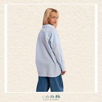 Molly Bracken Girl: Blue Woven Shirt, CoCo & KaBri Children's Boutique