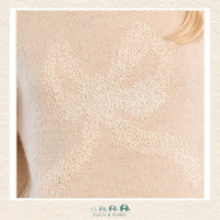 Molly Bracken Girl: Bow Pattern Cream Sweater, CoCo & KaBri Children's Boutique, Brooks Alberta Canada