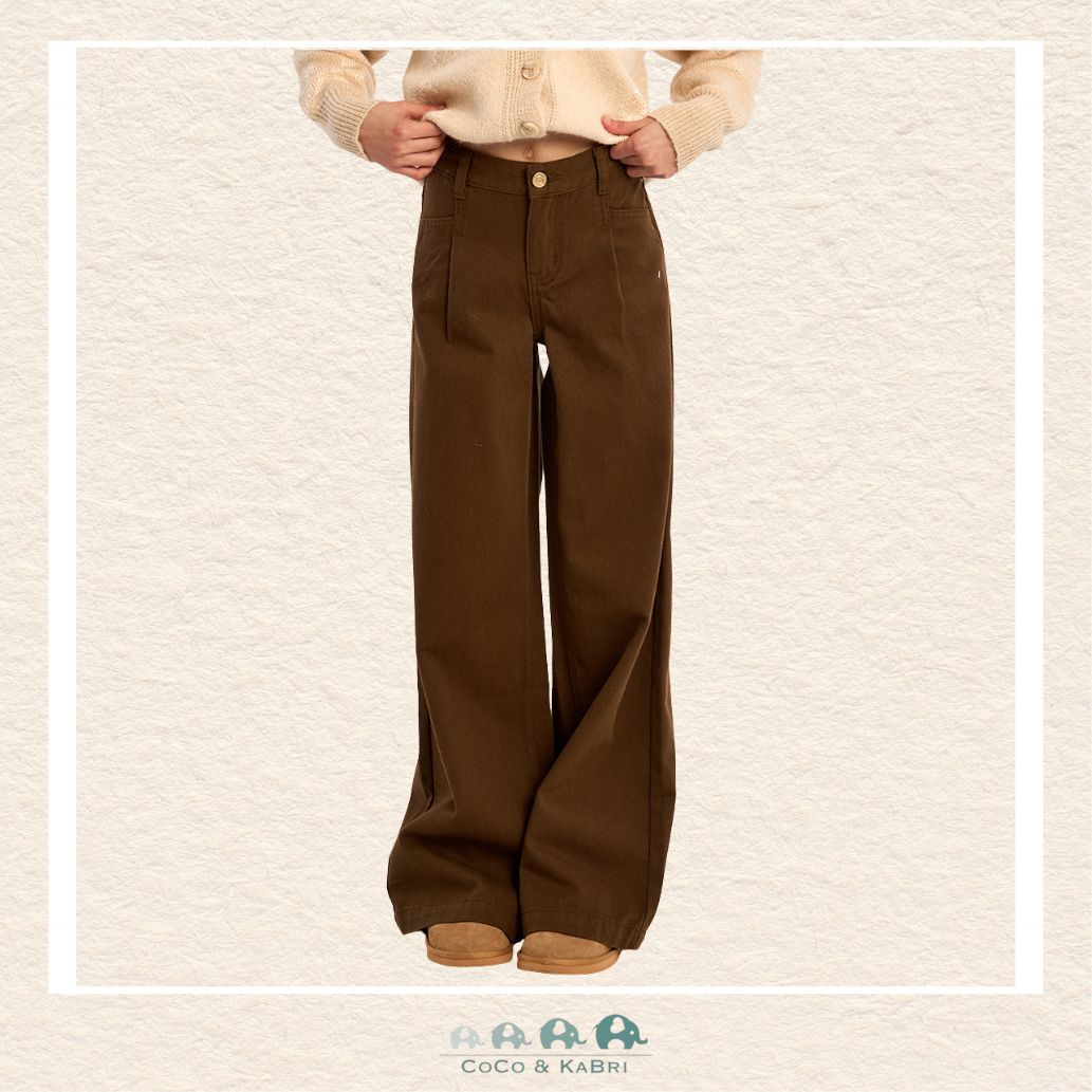 Molly Bracken Girl Chocolate Brown Flared Wide-Leg Jeans., CoCo & KaBri Children's Boutique, Brooks Alberta Canada