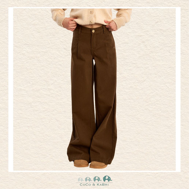 Molly Bracken Girl Chocolate Brown Flared Wide-Leg Jeans., CoCo & KaBri Children's Boutique, Brooks Alberta Canada