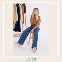 Molly Bracken Girl: Fluffy Crewneck Sweater - Camel, CoCo & KaBri Children's Boutique, Brooks Alberta Canada