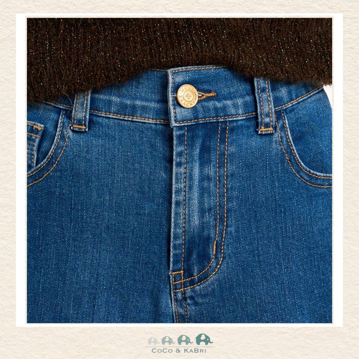 Molly Bracken Girl High-Waisted Flared Jeans with Patch Pockets., CoCo & KaBri Children's Boutique, Brooks Alberta Canada